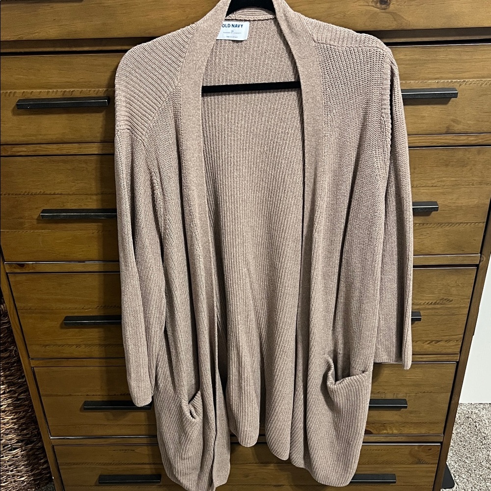 Old Navy Women's Tan Open-Front Cardigan